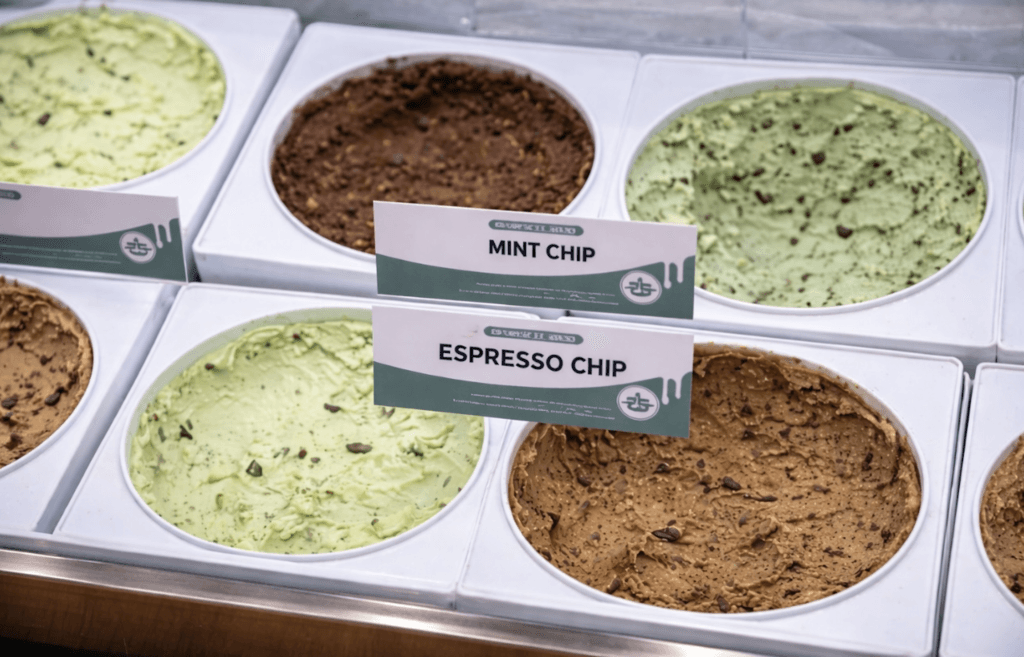 Colorful ice cream scoops served at Sweet Spot ice cream shop in Cape Coral.