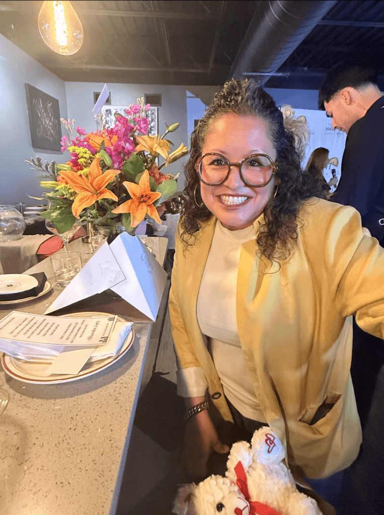 Keynote speaker Ivette Galarza speaking at the SWFL Women in Construction Week event.